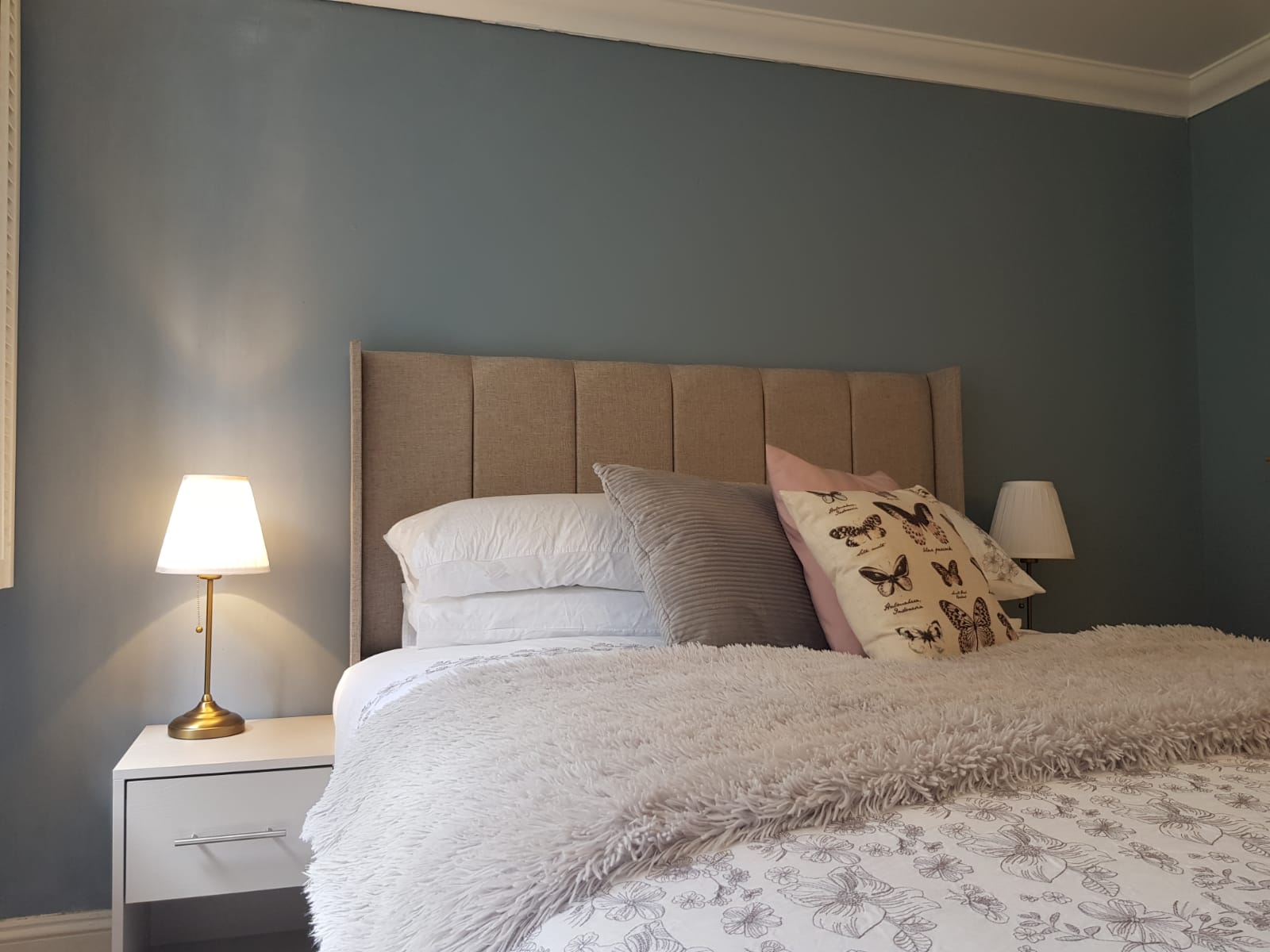 A furnished double bedroom in a Pine & Sotherby houseshare