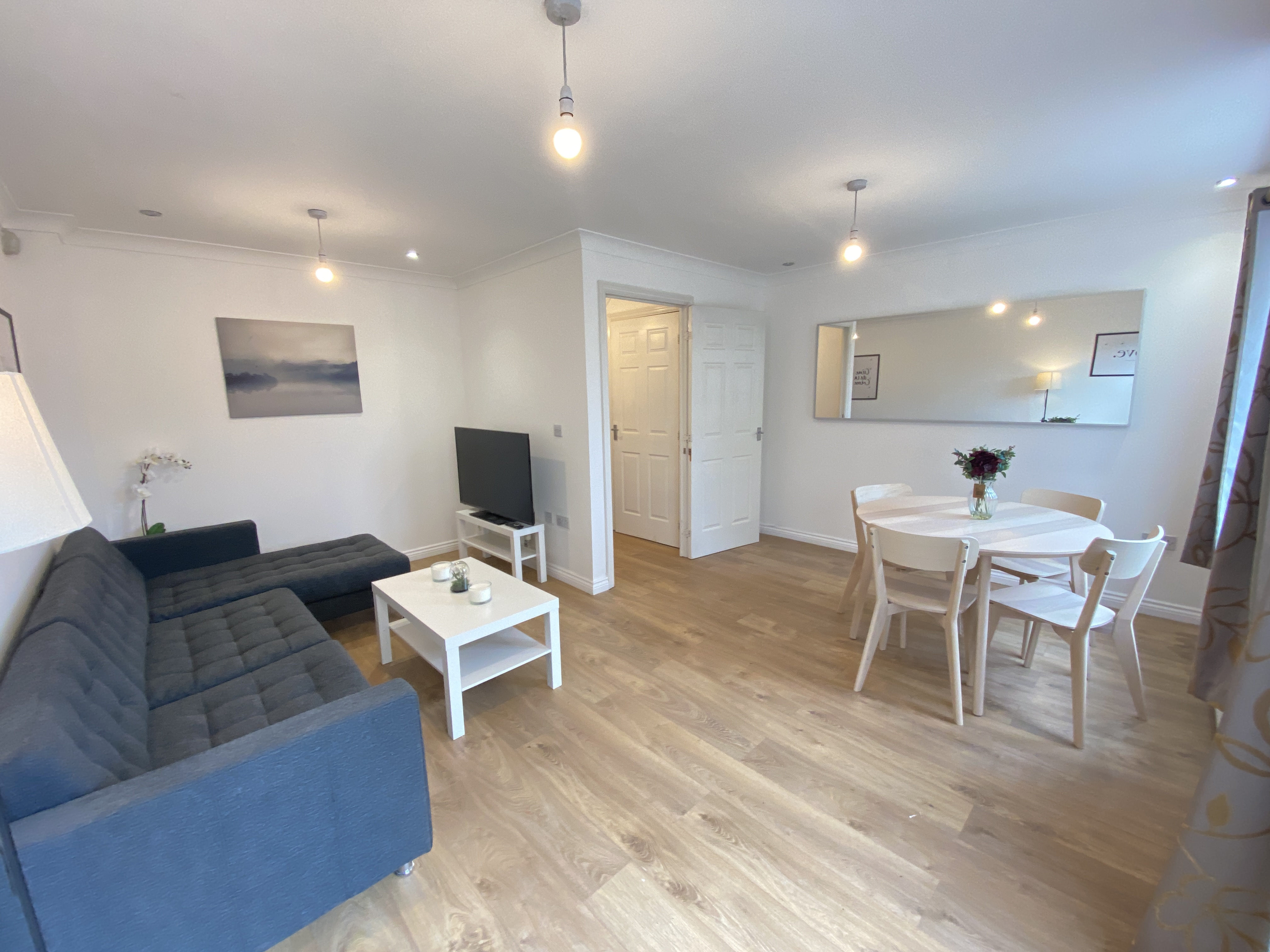 Open-plan lounge and dining area